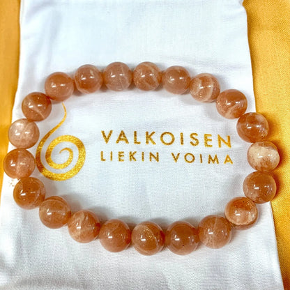 Aurinkokivi - Rannekoru - Kohottaa mielialaa, tuo energiaa ja lisää omanarvontuntoa - Valkoisen Liekin Voima