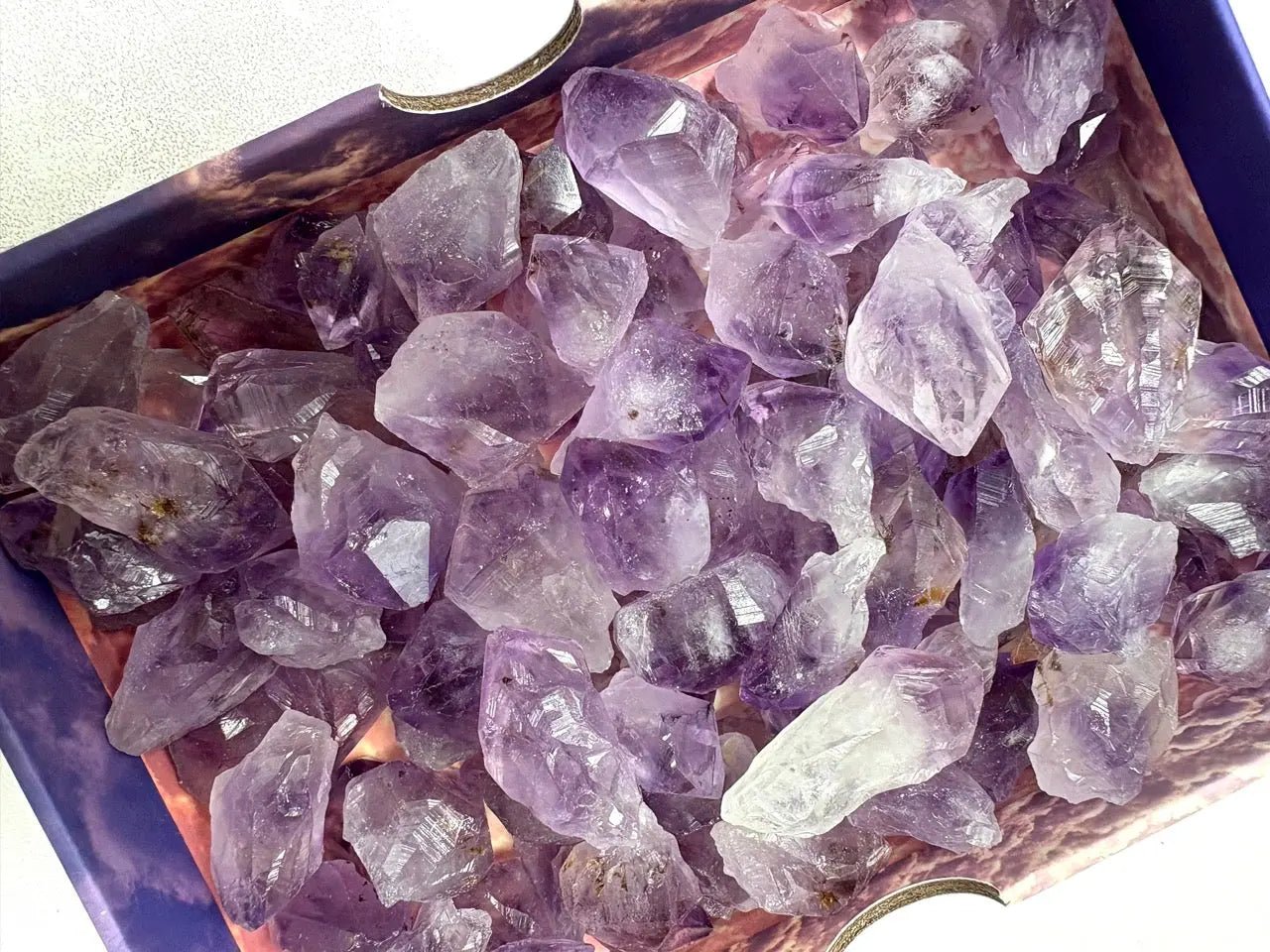 Brasilian Ametisti - luonnollinen raakapala/kärki - Valkoisen Liekin Voima