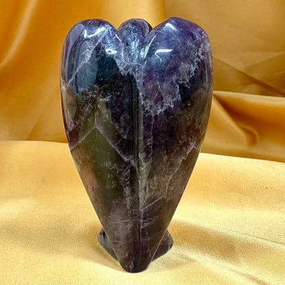 Chevron ametisti - Kristallienkeli - Arkkienkeli Zadkiel - 7,5cm - Valkoisen Liekin Voima