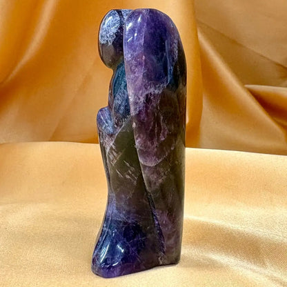 Chevron ametisti - Kristallienkeli - Arkkienkeli Zadkiel - 7,5cm - Valkoisen Liekin Voima