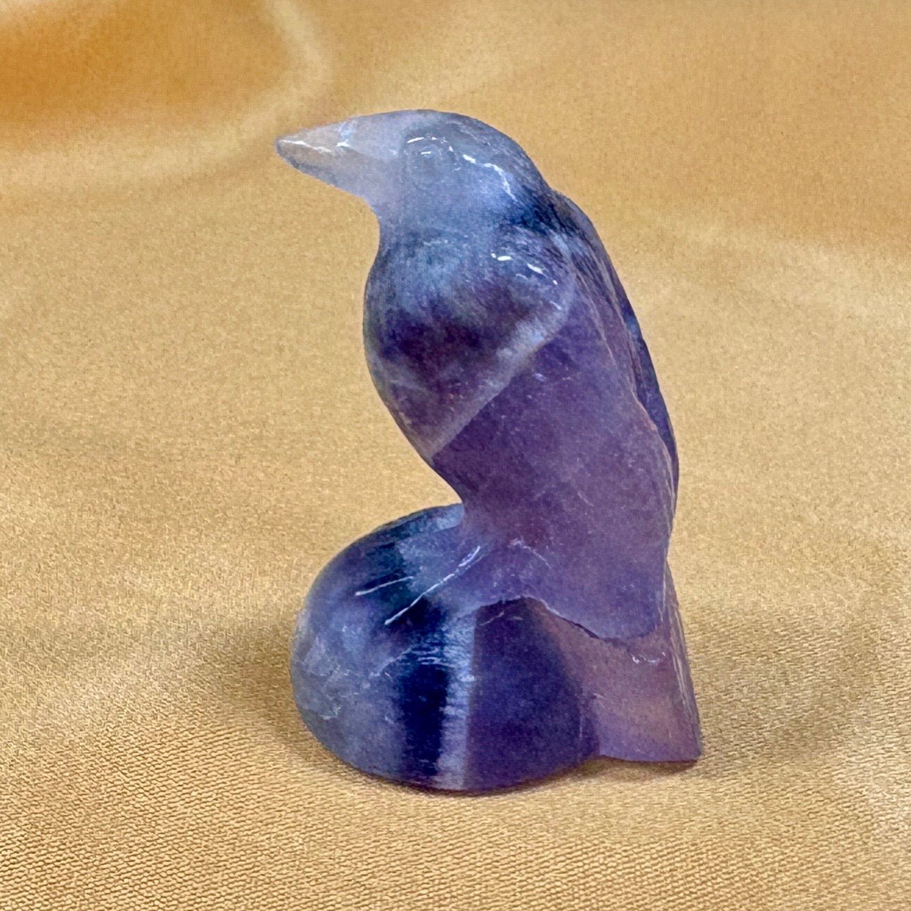 Chevron ametisti - Kristallilintu - 3,5cm - Valkoisen Liekin Voima