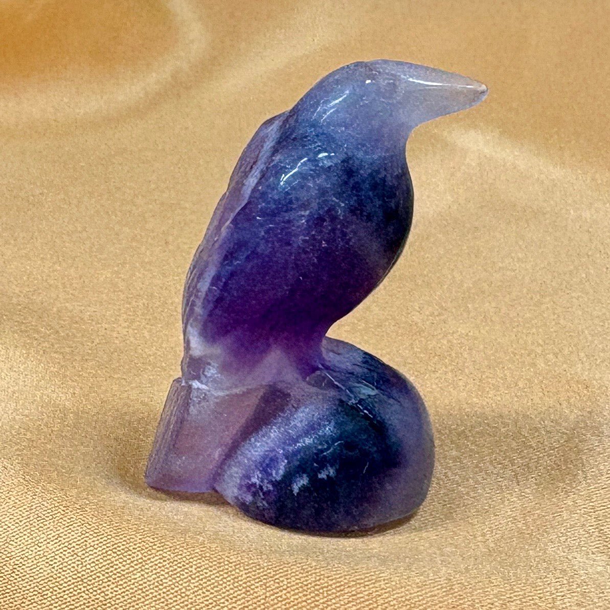 Chevron ametisti - Kristallilintu - 3,5cm - Valkoisen Liekin Voima