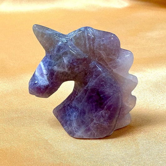 Chevron ametisti - Kristalliyksisarvinen 4cm - Valkoisen Liekin Voima