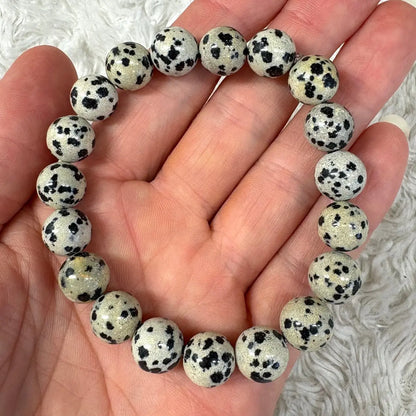 Dalmatian jaspis - Rannekoru - Tuo iloa ja kepeyttä elämään - Valkoisen Liekin Voima