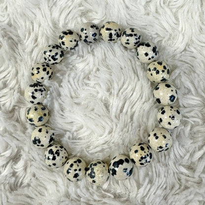 Dalmatian jaspis - Rannekoru - Tuo iloa ja kepeyttä elämään - Valkoisen Liekin Voima