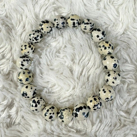Dalmatian jaspis - Rannekoru - Tuo iloa ja kepeyttä elämään - Valkoisen Liekin Voima