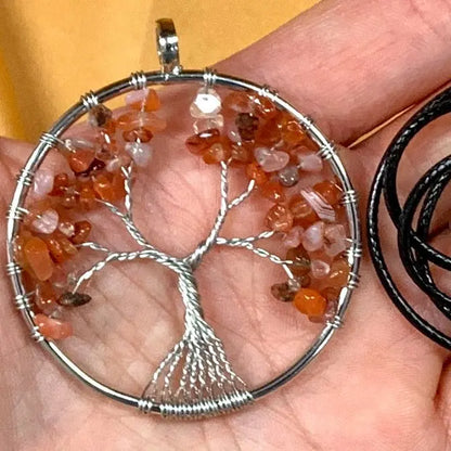 Karneoli - Elämänpuu kaulakoru - 5cm - Valkoisen Liekin Voima