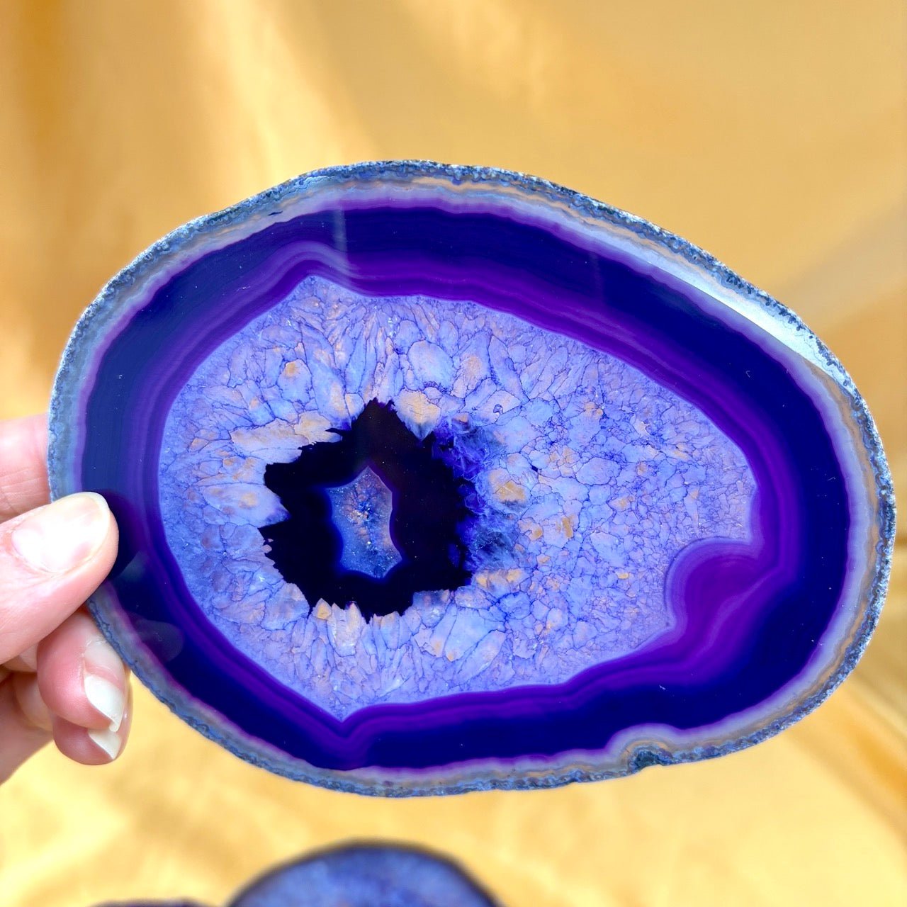 Iso Lila Akaattilevy - 13cm x 10,5cm - Valkoisen Liekin Voima