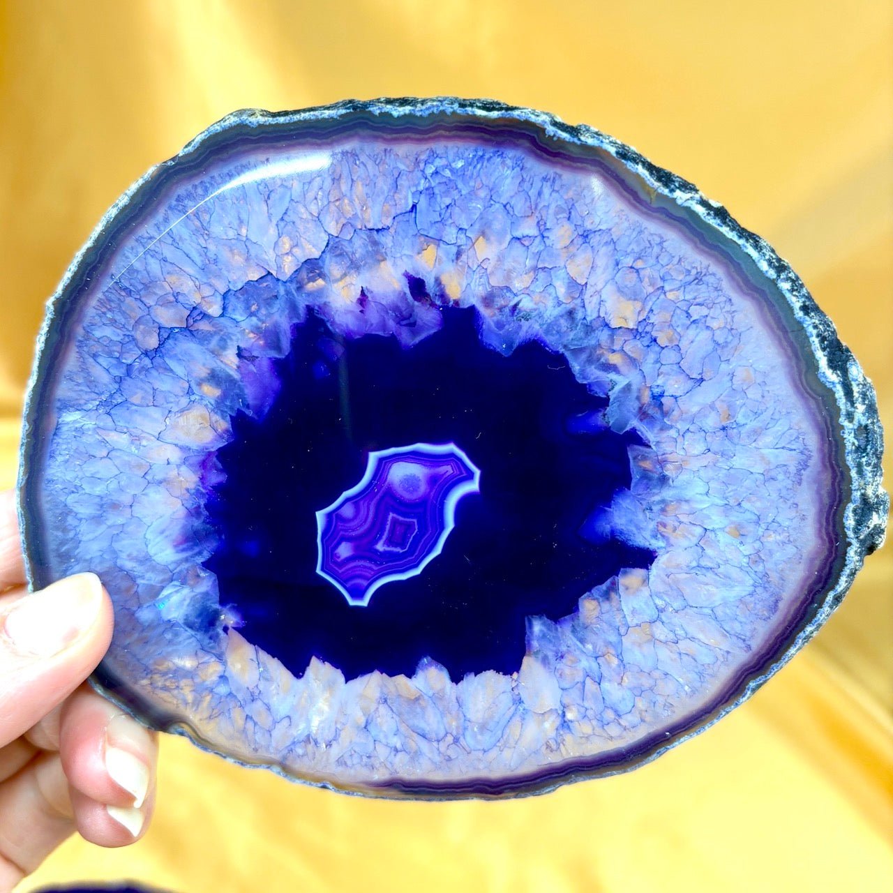 Iso Lila Akaattilevy - 13cm x 10,5cm - Valkoisen Liekin Voima