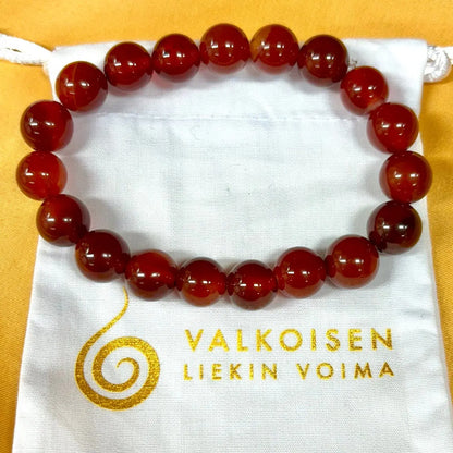 Karneoli - Rannekoru - Naisten voimakivi - Valkoisen Liekin Voima