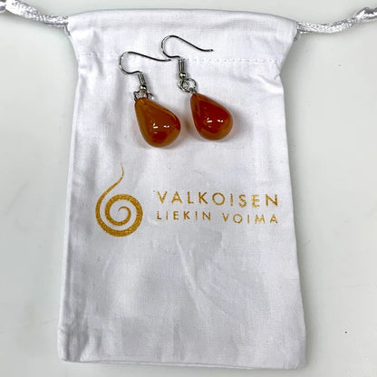 Karneoli - Riippukorvakorut - Viritetty Arkkienkeli Urielin energiaan - Valkoisen Liekin Voima