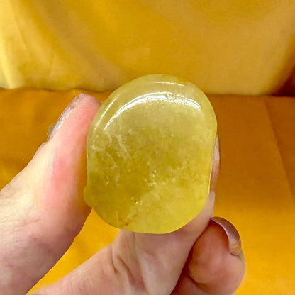 Keltainen fluoriitti - Kristallienkeli - Arkkienkeli Jofiel 8cm - Valkoisen Liekin Voima