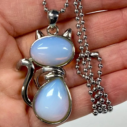 Kissakaulakoru - Opaliitti 4,5cm + ketju 60cm - Valkoisen Liekin Voima