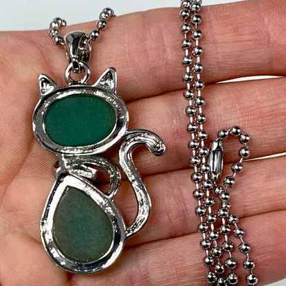 Kissakaulakoru - Vihreä aventuriini 4,5cm + ketju 60cm - Valkoisen Liekin Voima