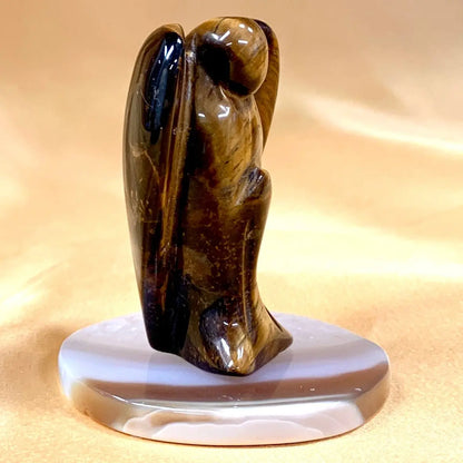 Kristallipaketti Arkkienkeli Metatron - tiikerinsilmä + akaattilevy - Valkoisen Liekin Voima