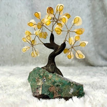 Kristallipuu - Sitriini - Ametisti 14cm - 02 - Valkoisen Liekin Voima