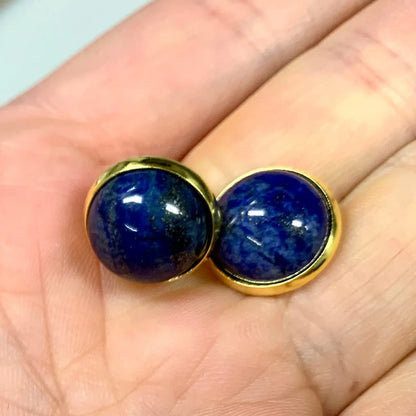 Lapis latsuli - Nappikorvakorut - Viritetty Arkkienkeli Mikaelin energiaan - Valkoisen Liekin Voima