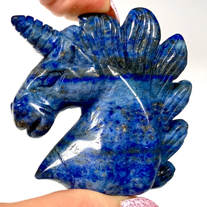 Lapis latsuli - Sinisen Säteen Kristalliyksisarvinen - 5cm - Valkoisen Liekin Voima