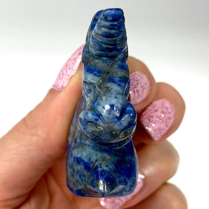 Lapis latsuli - Sinisen Säteen Kristalliyksisarvinen - 5cm - Valkoisen Liekin Voima