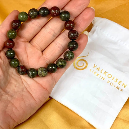 Lohikäärmeen verijaspis - Rannekoru - Lisää elinvoimaa, kohottaa mielialaa - Valkoisen Liekin Voima