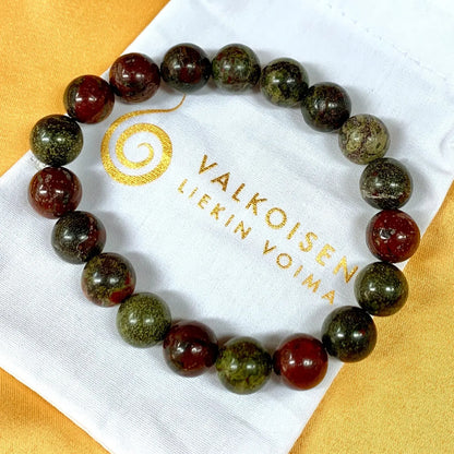 Lohikäärmeen verijaspis - Rannekoru - Lisää elinvoimaa, kohottaa mielialaa - Valkoisen Liekin Voima