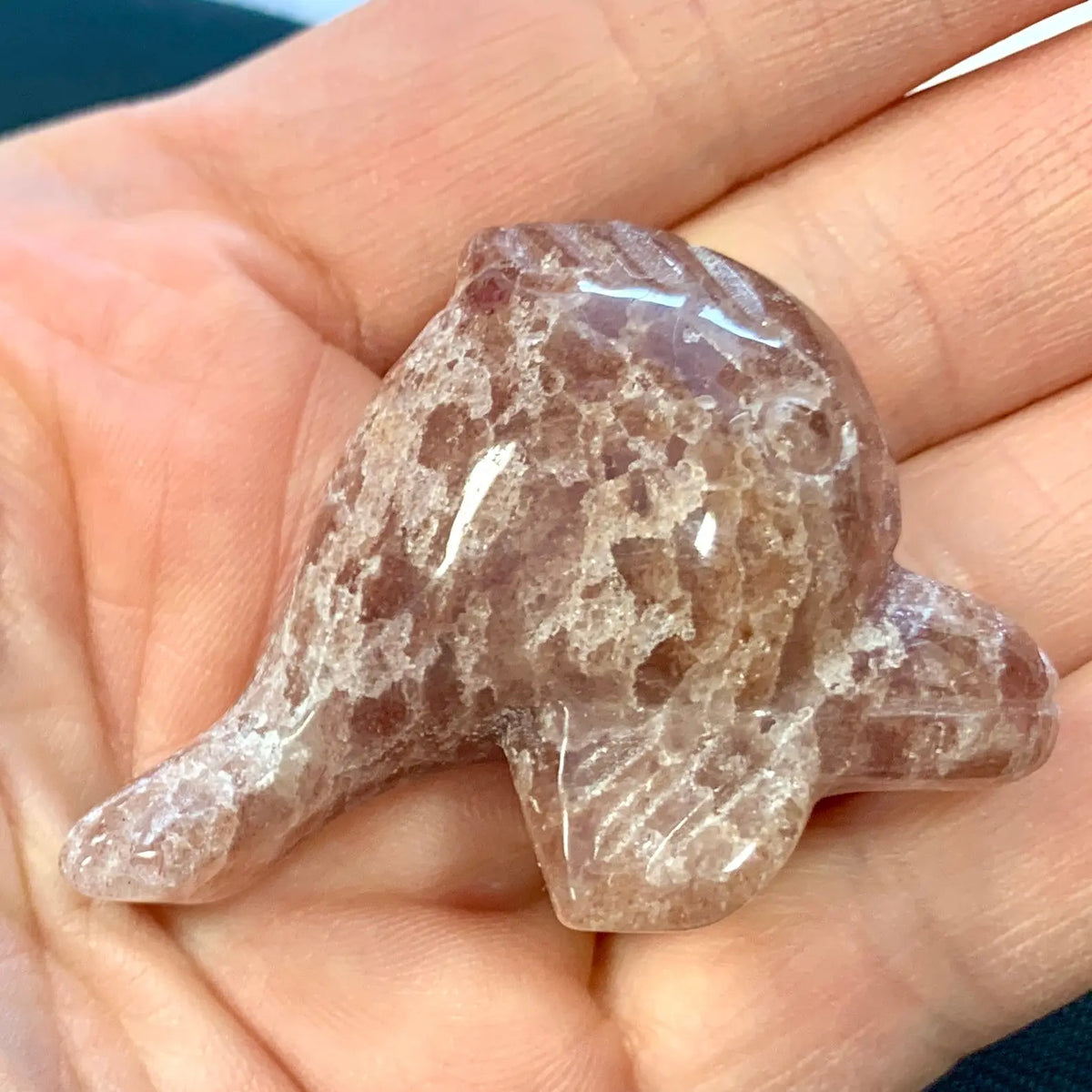 Mansikkakvartsi - Kristallifisu - Lasten suosikki - 4,5cm - Valkoisen Liekin Voima