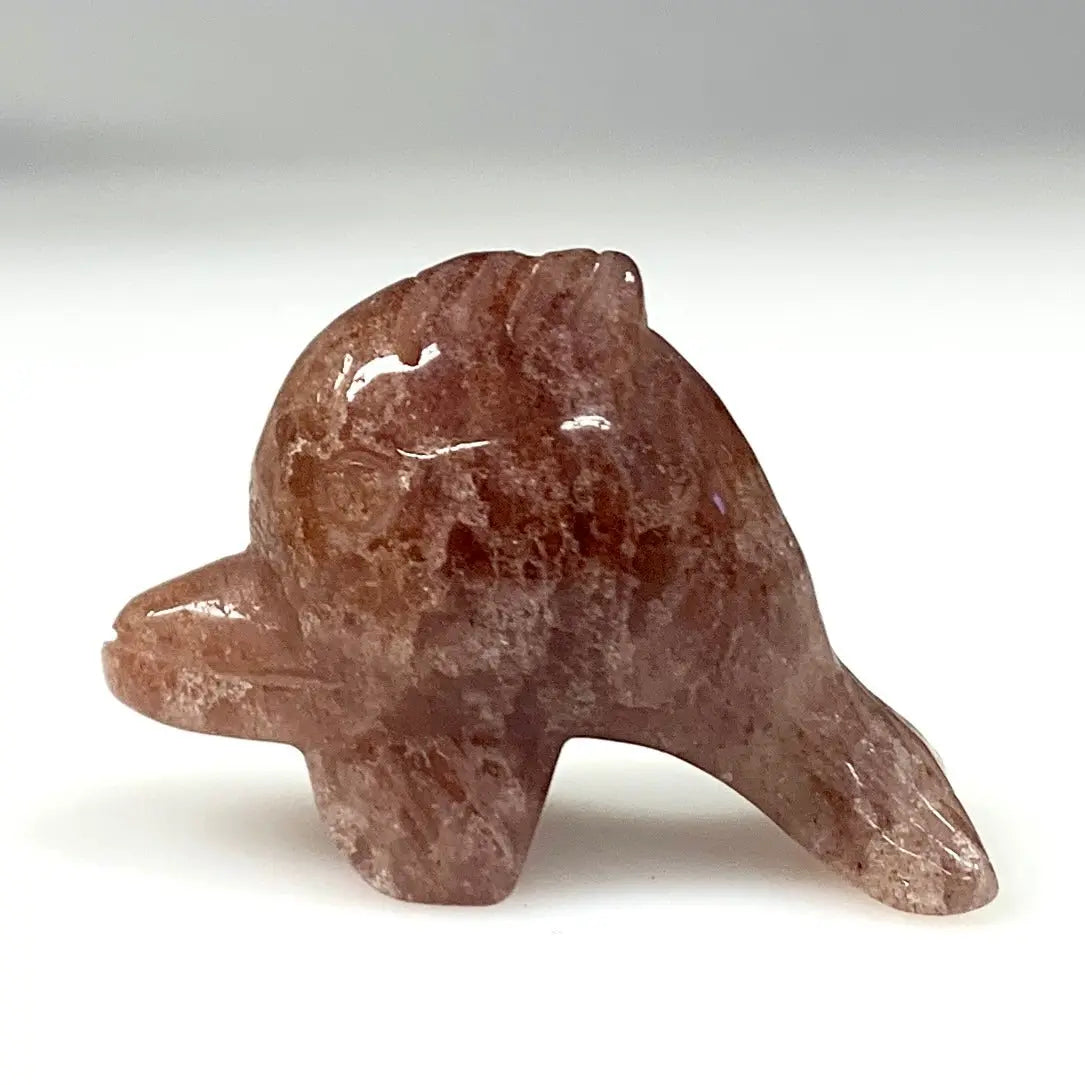 Mansikkakvartsi - Kristallifisu - Lasten suosikki - 4,5cm - Valkoisen Liekin Voima