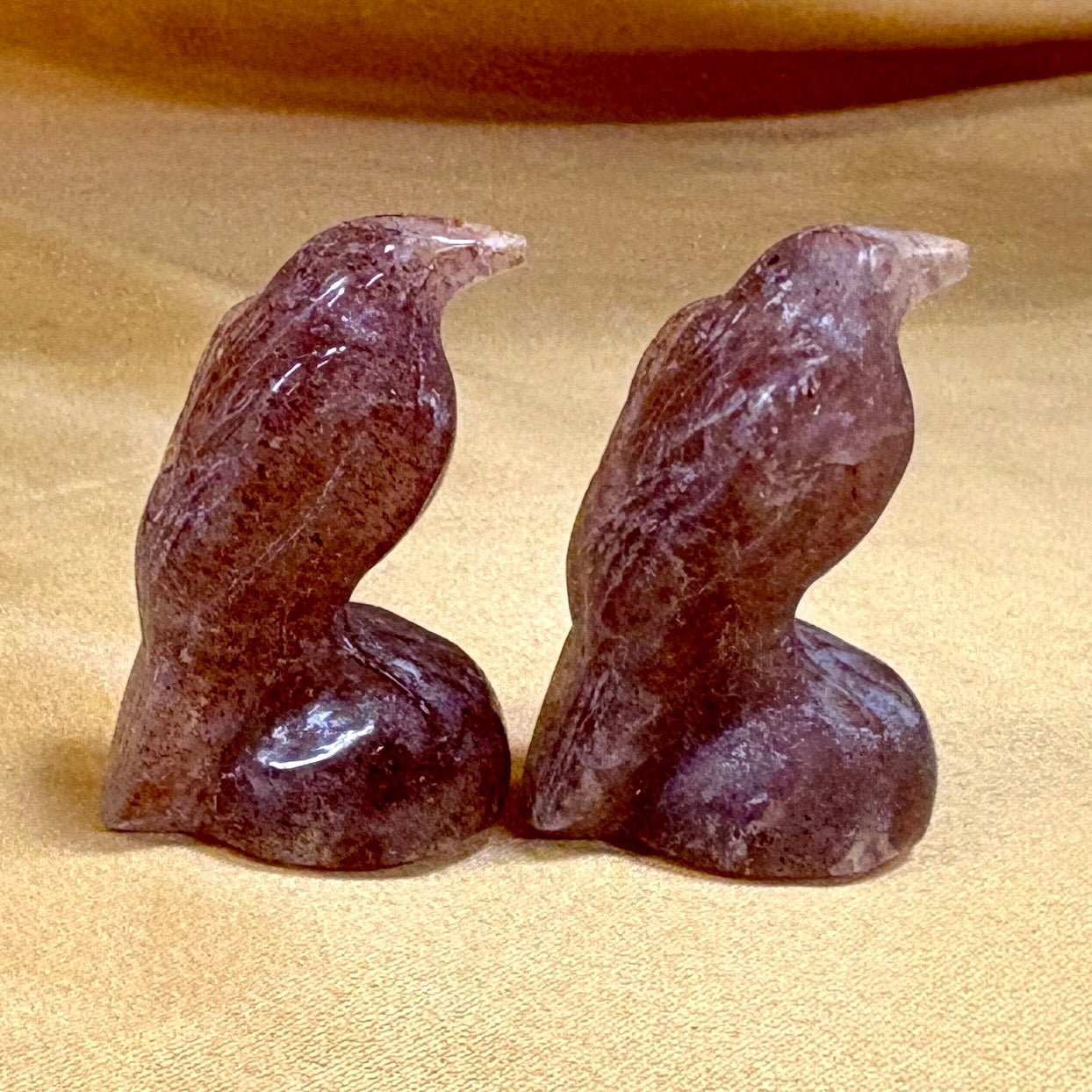 Mansikkakvartsi - Kristallilintu - 3,5cm - Valkoisen Liekin Voima
