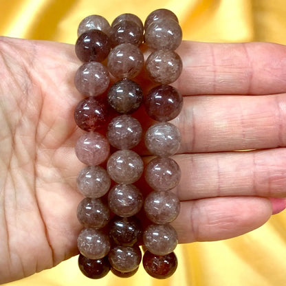 Mansikkakvartsi - Rannekoru - Herättelee sydämen unelmat ja auttaa kulkemaan niitä kohti - Valkoisen Liekin Voima