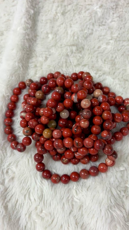 Punainen jaspis - Rannekoru - Itsetuntoa ja elinvoimaa kohottava voimakoru