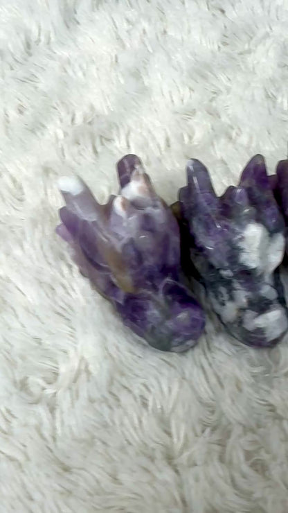 Chevron ametisti - Kristallilohikäärme - Muutoksen Tuli 5cm