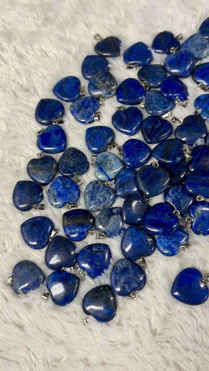 Lapis latsuli - Sydänkaulakoru - 2cm - Kantaa Arkkienkeli Mikaelin energiaa