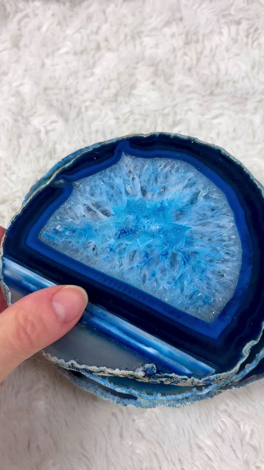 ISO - Sininen Akaattilevy 12cm-14cm