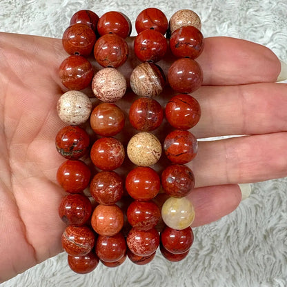 Punainen jaspis - Rannekoru - Itsetuntoa ja elinvoimaa kohottava voimakoru Valkoisen Liekin Voima