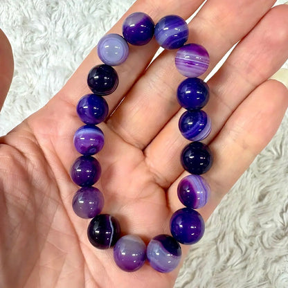 Purppura-akaatti - Rannekoru - Tasapainon ja sisäisen voiman lähde Valkoisen Liekin Voima