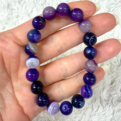 Purppura-akaatti - Rannekoru - Tasapainon ja sisäisen voiman lähde Valkoisen Liekin Voima