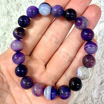 Purppura-akaatti - Rannekoru - Tasapainon ja sisäisen voiman lähde Valkoisen Liekin Voima