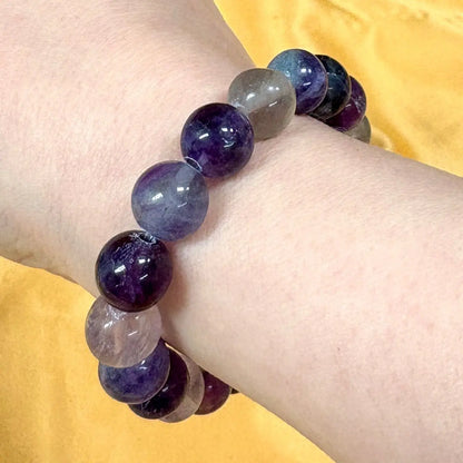 Purppurafluoriitti - Rannekoru - Auttaa päästämään irti jumiutuneista ajatusmalleista - Valkoisen Liekin Voima