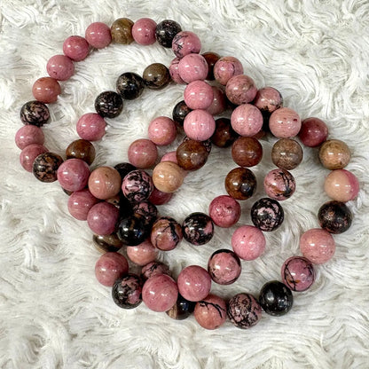 Rodoniitti - Rannekoru - Auttaa sydänsuruissa, eheyttää ihmissuhteita Valkoisen Liekin Voima