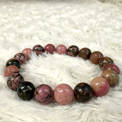 Rodoniitti - Rannekoru - Auttaa sydänsuruissa, eheyttää ihmissuhteita Valkoisen Liekin Voima