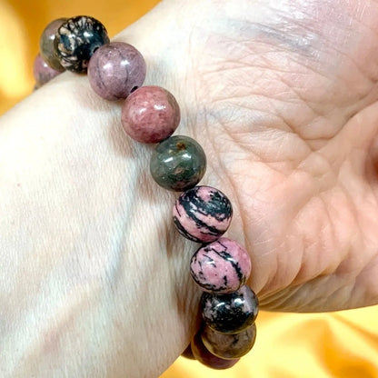 Rodoniitti - Rannekoru - Auttaa sydänsuruissa, eheyttää ihmissuhteita - Valkoisen Liekin Voima