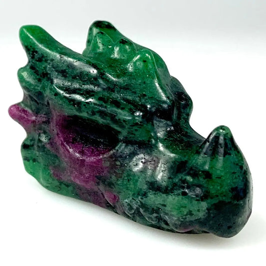 Rubiini - zoisiitti - Kristallilohikäärme 5cm - Valkoisen Liekin Voima