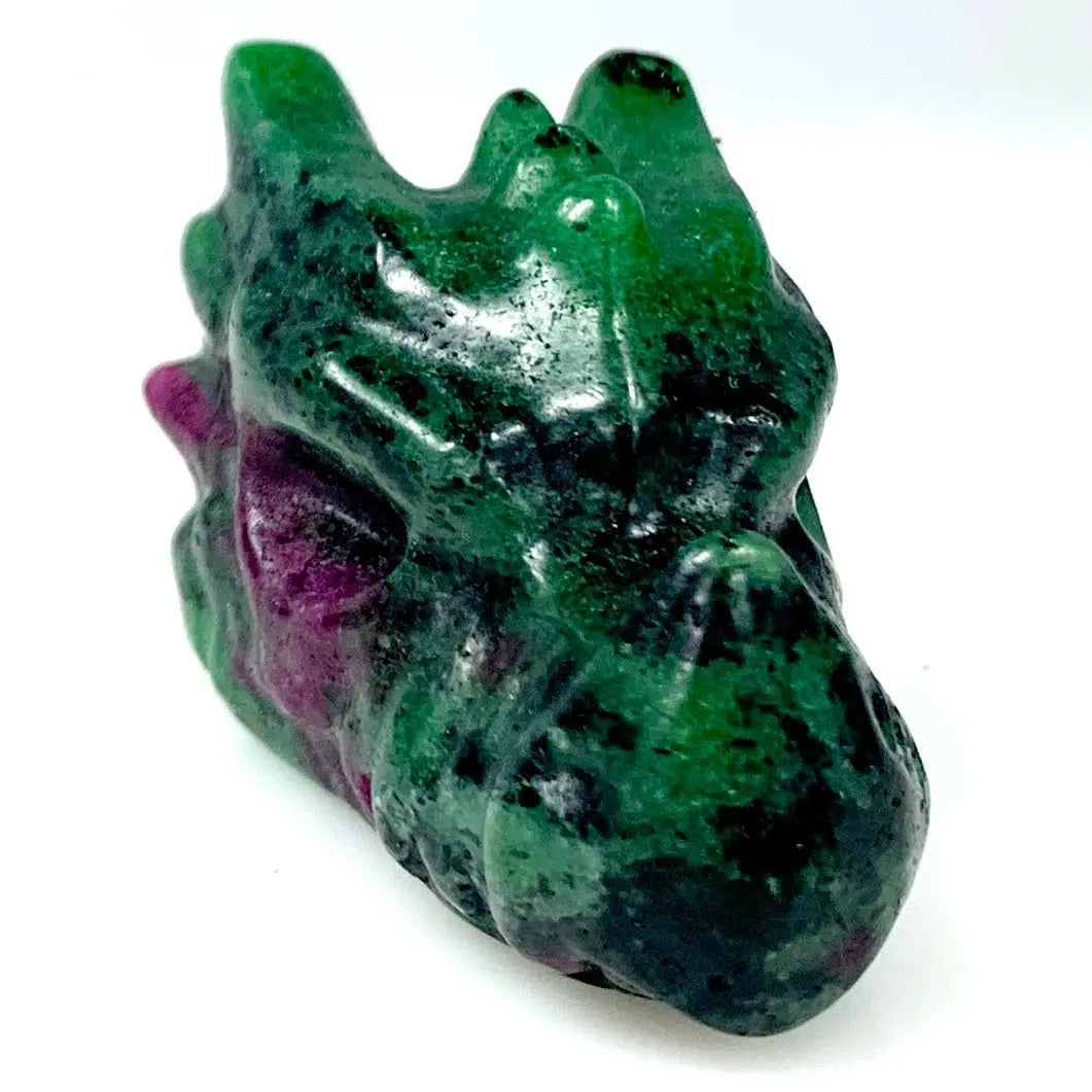 Rubiini - zoisiitti - Kristallilohikäärme 5cm - Valkoisen Liekin Voima