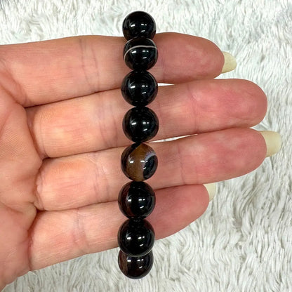 Ruskea akaatti (kahviakaatti) - Rannekoru - Äärimmäisen tasapainottava ja hoitava - Valkoisen Liekin Voima