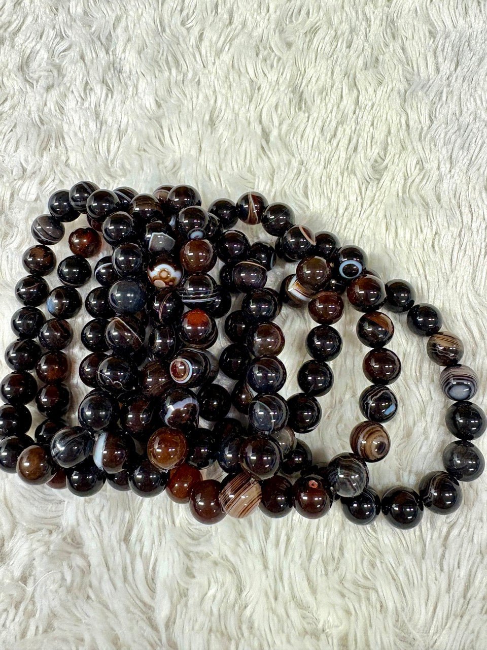 Ruskea akaatti (kahviakaatti) - Rannekoru - Äärimmäisen tasapainottava ja hoitava - Valkoisen Liekin Voima