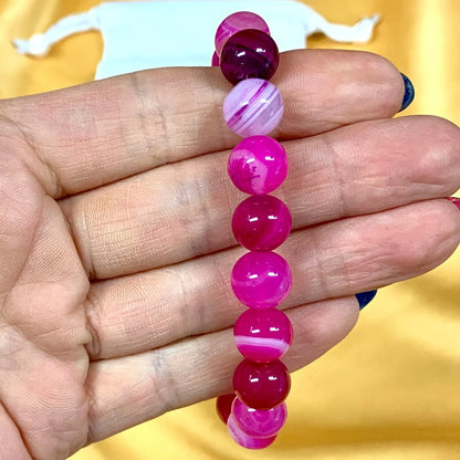 Ruusuakaatti Rannekoru - Auttaa avaamaan sydäntä ja päästämään irti tukahdutetuista tunteista - Valkoisen Liekin Voima