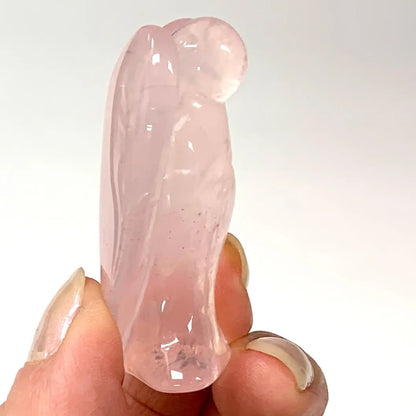 Ruusukvartsi - Kristallienkeli - Arkkienkeli Chamuel 5cm - Valkoisen Liekin Voima