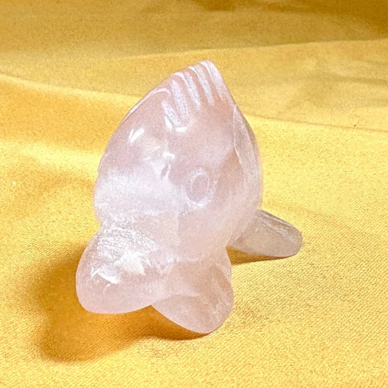 Ruusukvartsi - Kristallifisu - Lasten suosikki - 4,5cm - Valkoisen Liekin Voima