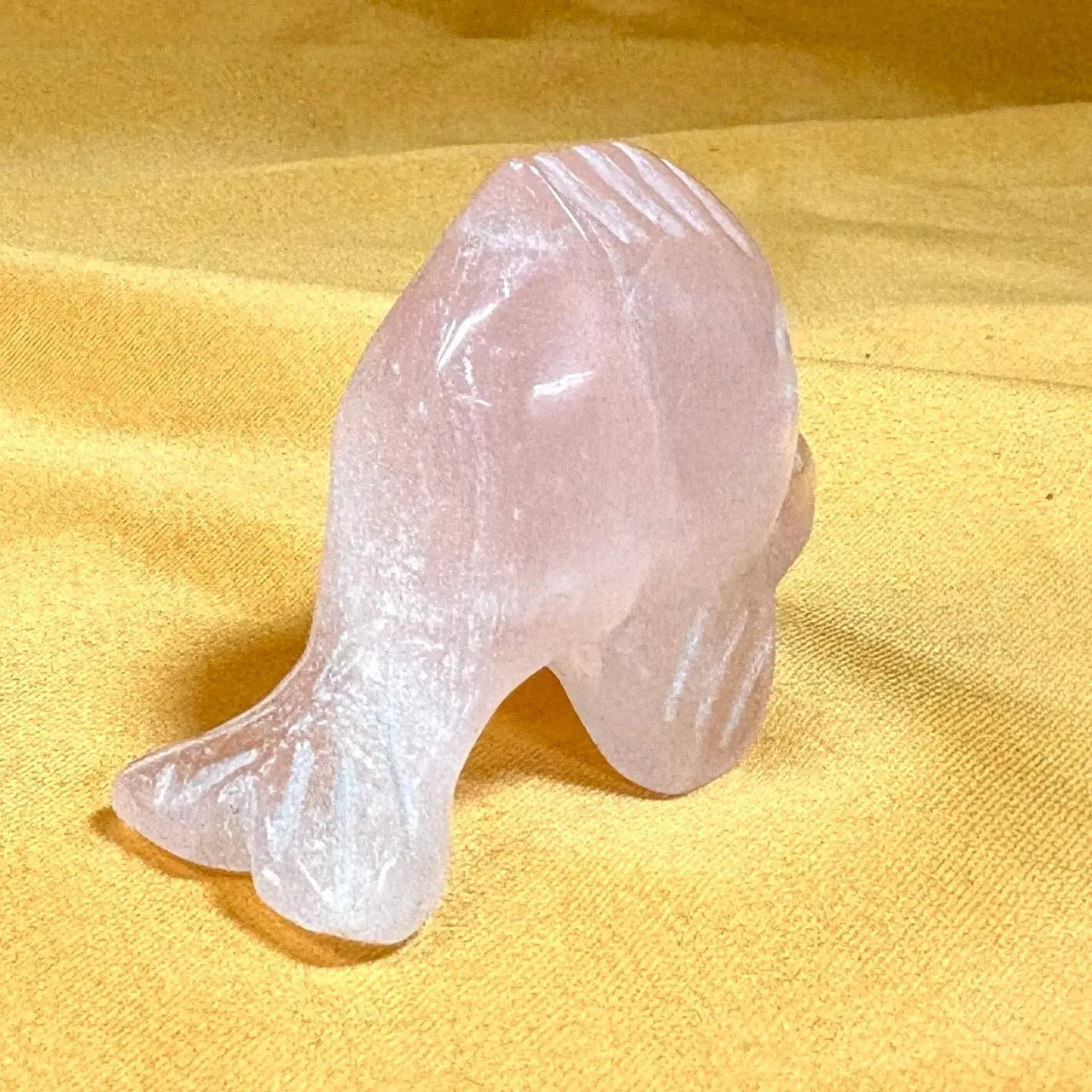 Ruusukvartsi - Kristallifisu - Lasten suosikki - 4,5cm - Valkoisen Liekin Voima