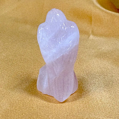 Ruusukvartsi - Kristallilintu - 3,5cm - Valkoisen Liekin Voima